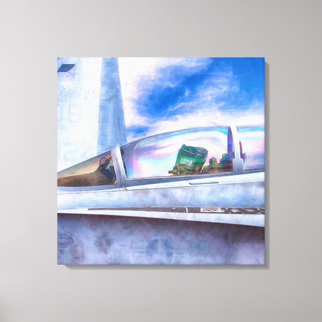 F-18 HORNET FIGHTER JET At Ease Canvas Print (Front)