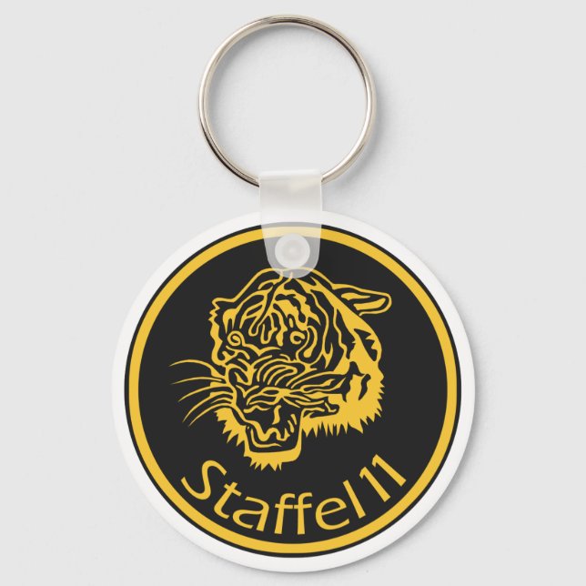 F-18 Hornet Staffel 11 Tiger Keychain (Front)