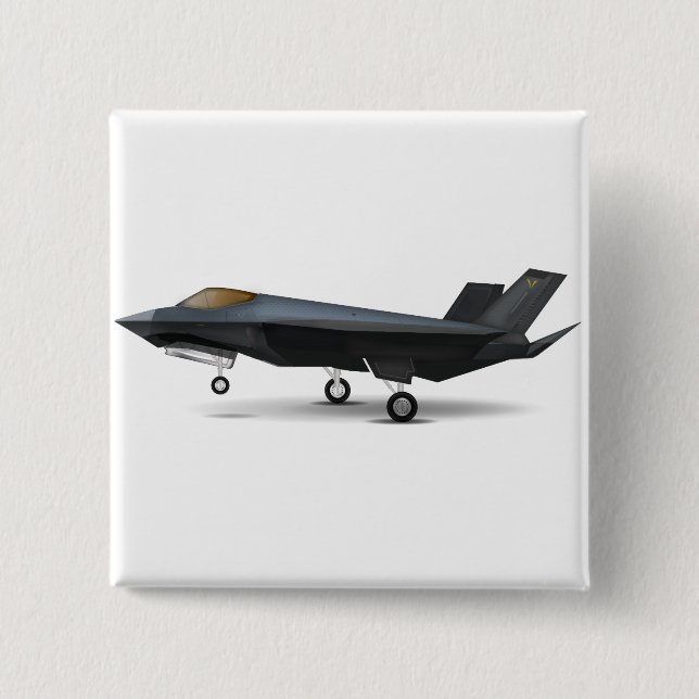 F-22 2 INCH SQUARE BUTTON (Front)