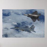 F-22 Raptor and F-15 strike eagle