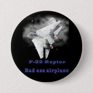 F-22 Raptor designs 3 Inch Round Button