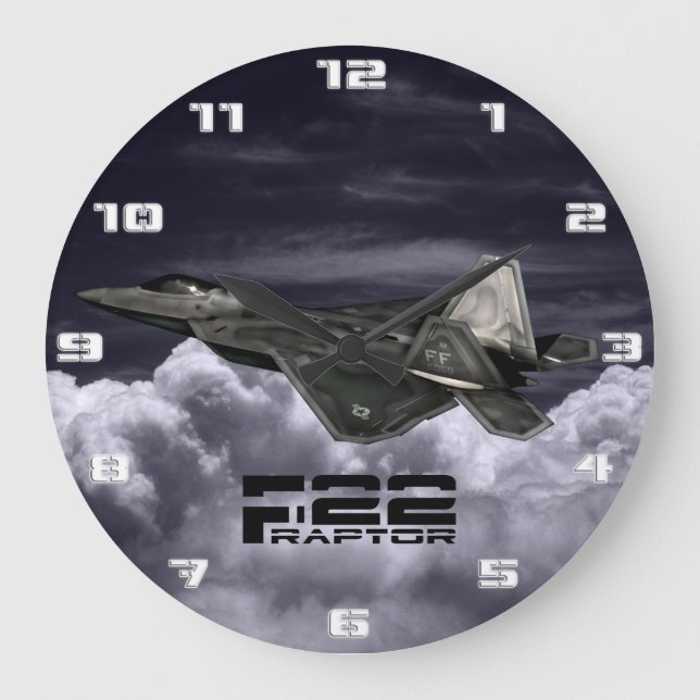 F-22 RAPTOR LARGE CLOCK (Front)