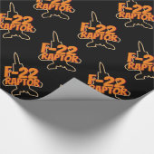F-22 Raptor Military Jet Fighter Wrapping Paper (Corner)