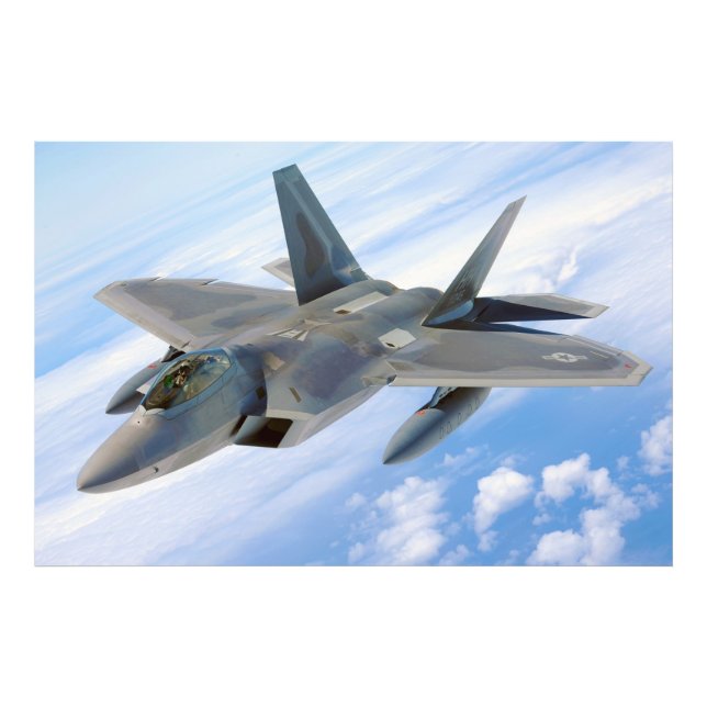 F-22 Raptor Military Jet Photo Print (Front)