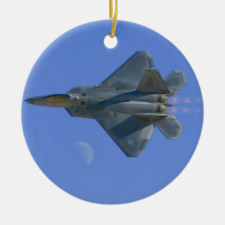 F-22 Raptor Over Moon Ornament