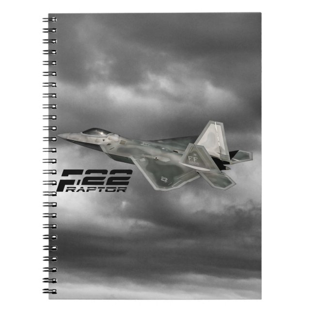 F-22 RAPTOR Photo Notebook (80 Pages B&W) (Front)