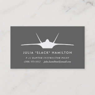 F-22 Raptor Pilot Business Card