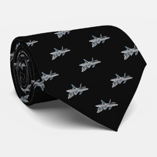 f-22 Raptor Polka Dot Pattern Tie