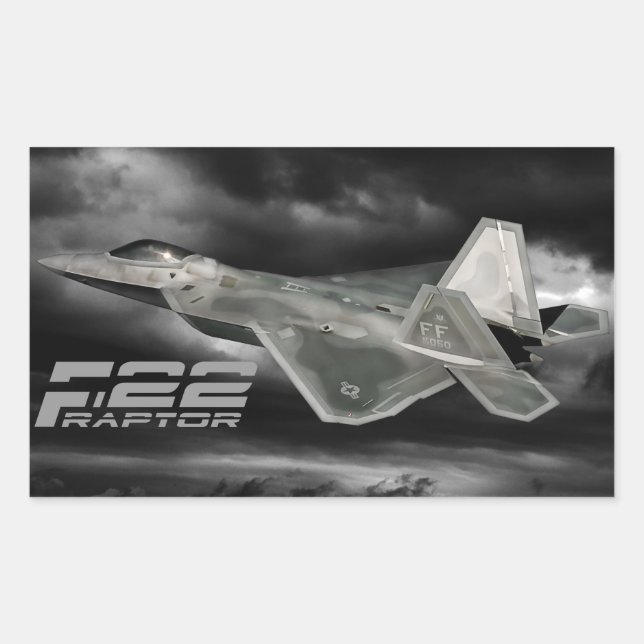 F-22 RAPTOR Rectangle Stickers (Front)