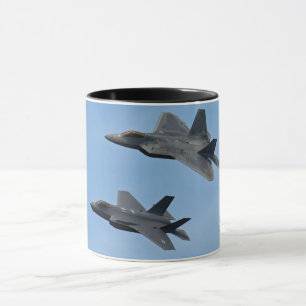 F-35 and F-22 Fighter Jet Mug