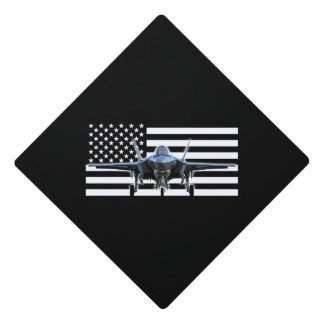 F-35 (Black Flag) Graduation Cap Topper
