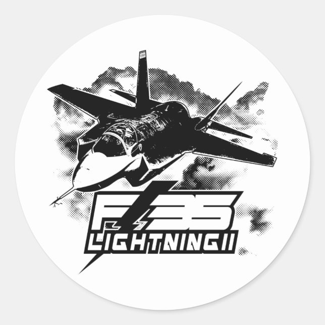 F-35 Lightning II Classic Round Sticker (Front)