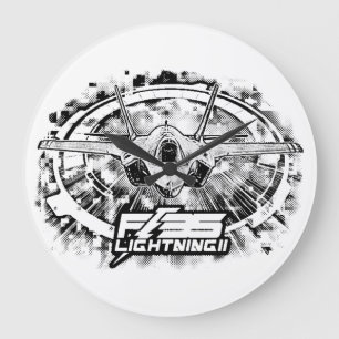 F-35 Lightning II Large Clock
