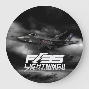 F-35 Lightning II Large Clock