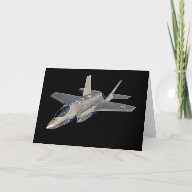 F-35 Lightning II Panther Jet Fighter Card (Front)
