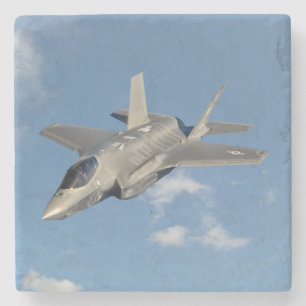 F-35 Lightning II Panther Jet Fighter in Sky Stone Coaster