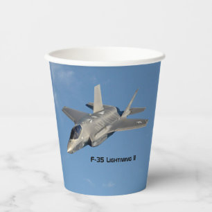 F-35 Lightning II Panther Jet Fighter Paper Cups