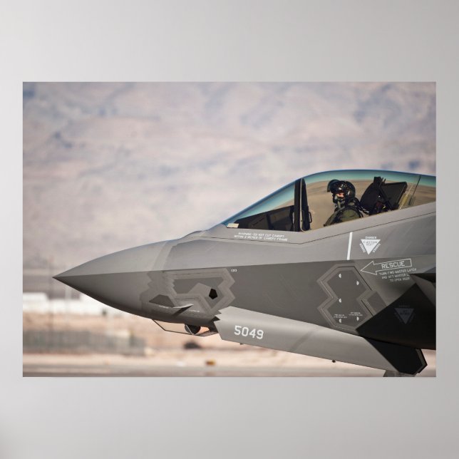 F-35A Lightning II Aircraft Poster (Front)