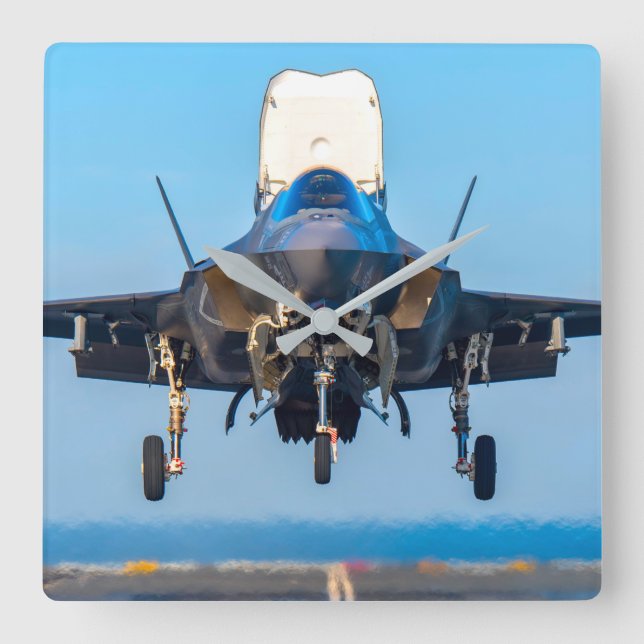 F-35B LIGHTNING II SQUARE WALL CLOCK (Front)