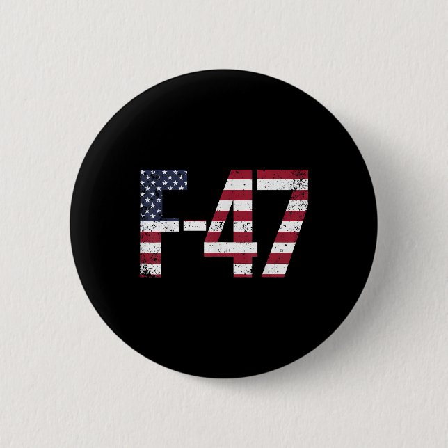 F-47 Aircraft Fighter Jet 6th Generation Fighter  2 Inch Round Button (Front)