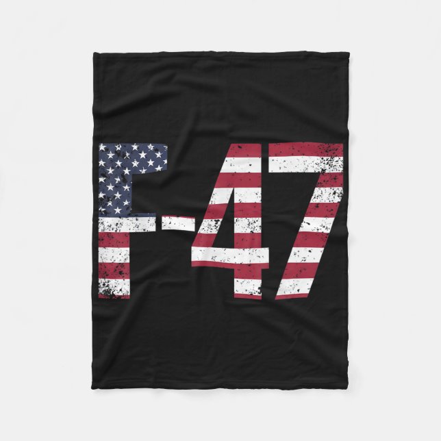 F-47 Aircraft Fighter Jet 6th Generation Fighter  Fleece Blanket (Front)