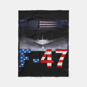 F-47 Usa Superpower Dominance, F47 Aircraft  Fleece Blanket