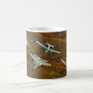 F-4, F-16, F-15 and A-10 FORMATION Coffee Mug