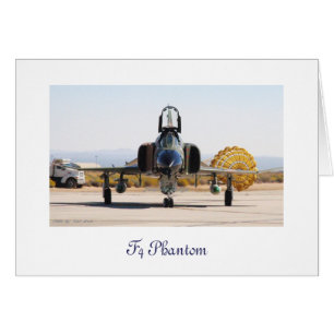 F-4 fantôme avec le parachute- frein, fantôme F4