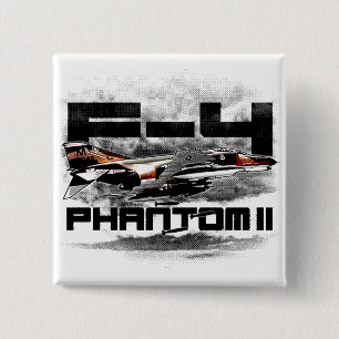 F-4 Phantom II 2 Inch Square Button