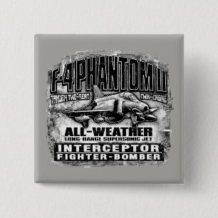 F-4 Phantom II 2 Inch Square Button