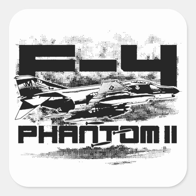 F-4 Phantom II Square Sticker (Front)