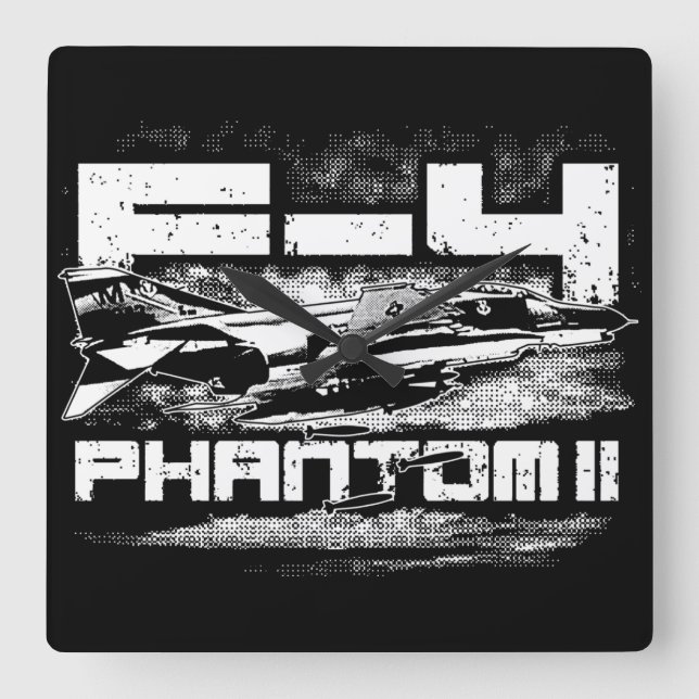 F-4 Phantom II Square Wall Clock (Front)