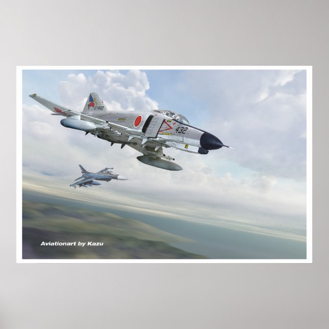 F- 4EJ Phantom II 302 Squadron 2nd Wing, JASDF Poster (Front)