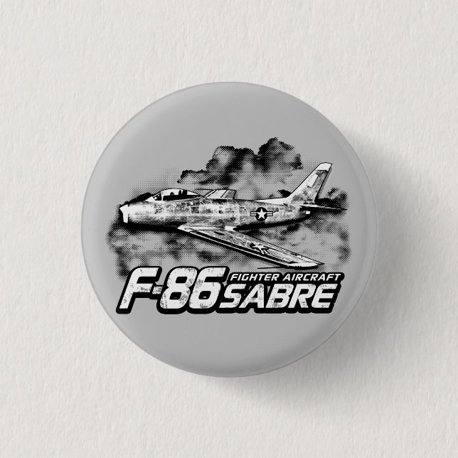 F-86 Sabre 1 Inch Round Button (Front)