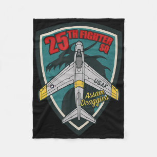F-86 Sabre 25th Fighter Squadron Fleece Blanket