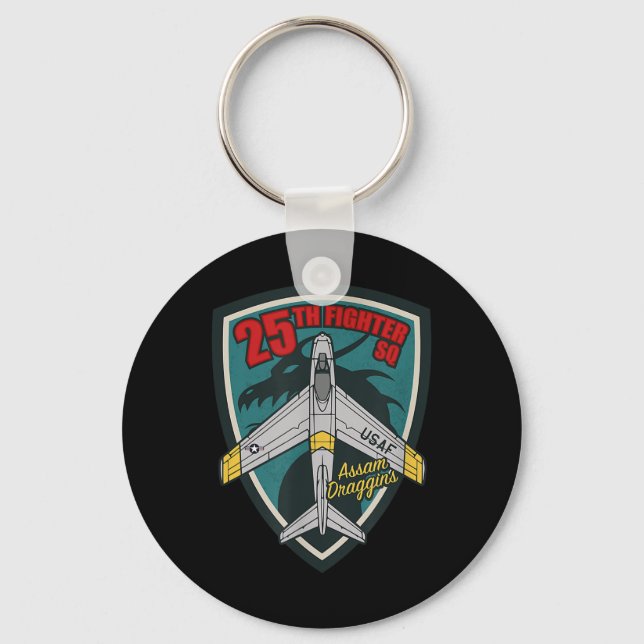 F-86 Sabre 25th Fighter Squadron  Keychain (Front)