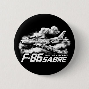 F-86 Sabre 2 Inch Round Button
