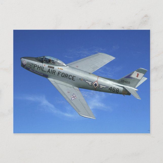 F-86 Sabre Jet Postcard (Front)