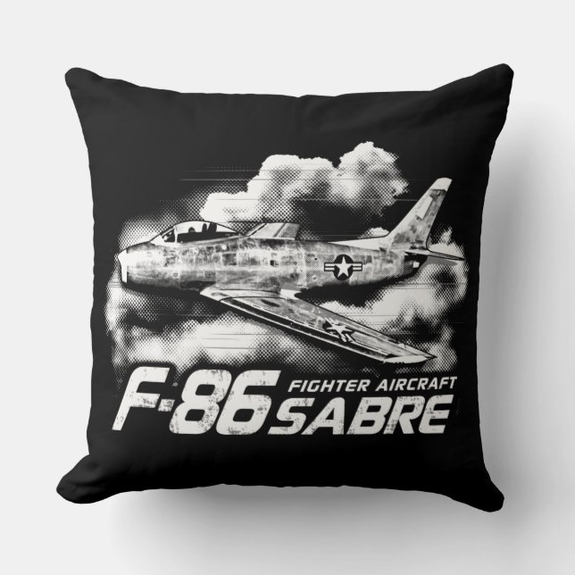 F-86 Sabre Throw Pillow (Front)