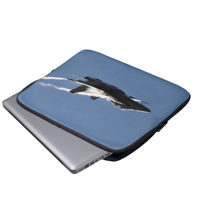 F/A-18, CF-18 Hornet Aircraft Action Photo Design Laptop Sleeve (Front Bottom)