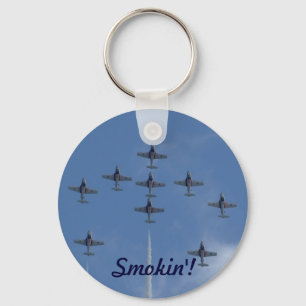 F/A-18 Fighter Jet Plane Air Show Stunt Keychain