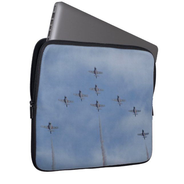 F/A-18 Fighter Jet Plane Air Show Stunt Laptop Sleeve (Front Right)