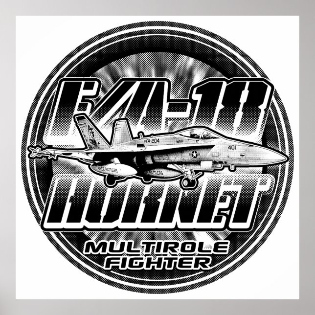 F/A-18 Hornet Poster Modèle WT Poster (Devant)