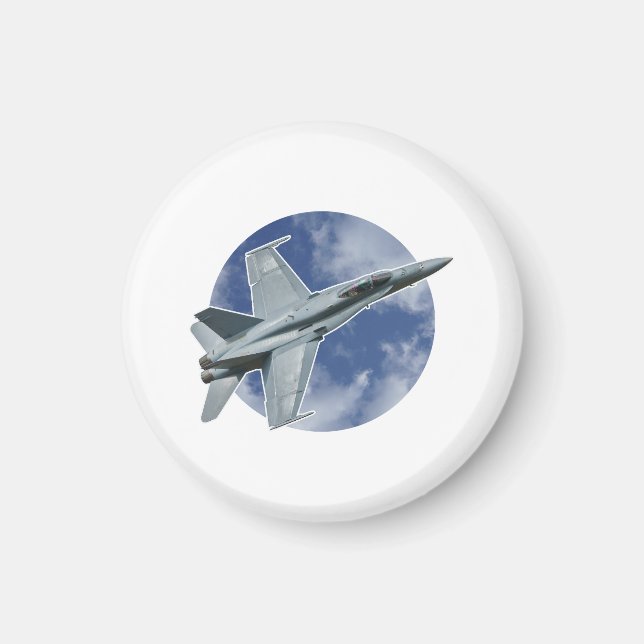 F/A-18C Hornet on a Circular Cloud Magnet (Front)
