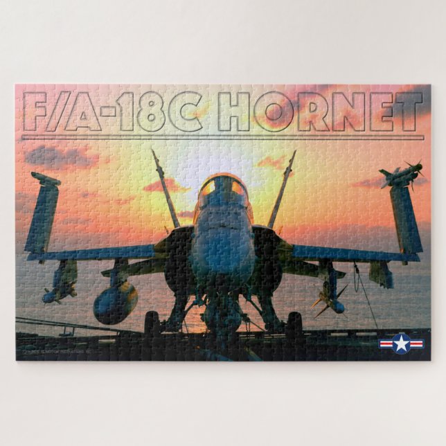 F/A-18C HORNET SUNSET (20x30 INCH) Jigsaw Puzzle (Horizontal)