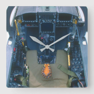 F/A-18D HORNET COCKPIT SQUARE WALL CLOCK