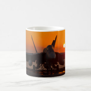 F/A-18E SUPER HORNET SUNSET COFFEE MUG