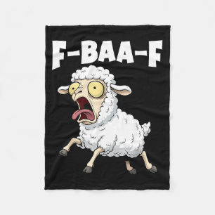F-baa-f Meme – Funny Screaming Meme Graphic  Fleece Blanket