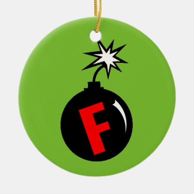 F-Bomb Tree Ornament (Front)