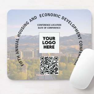 F+Business Conference Replace Photo Logo QR Code Mouse Pad